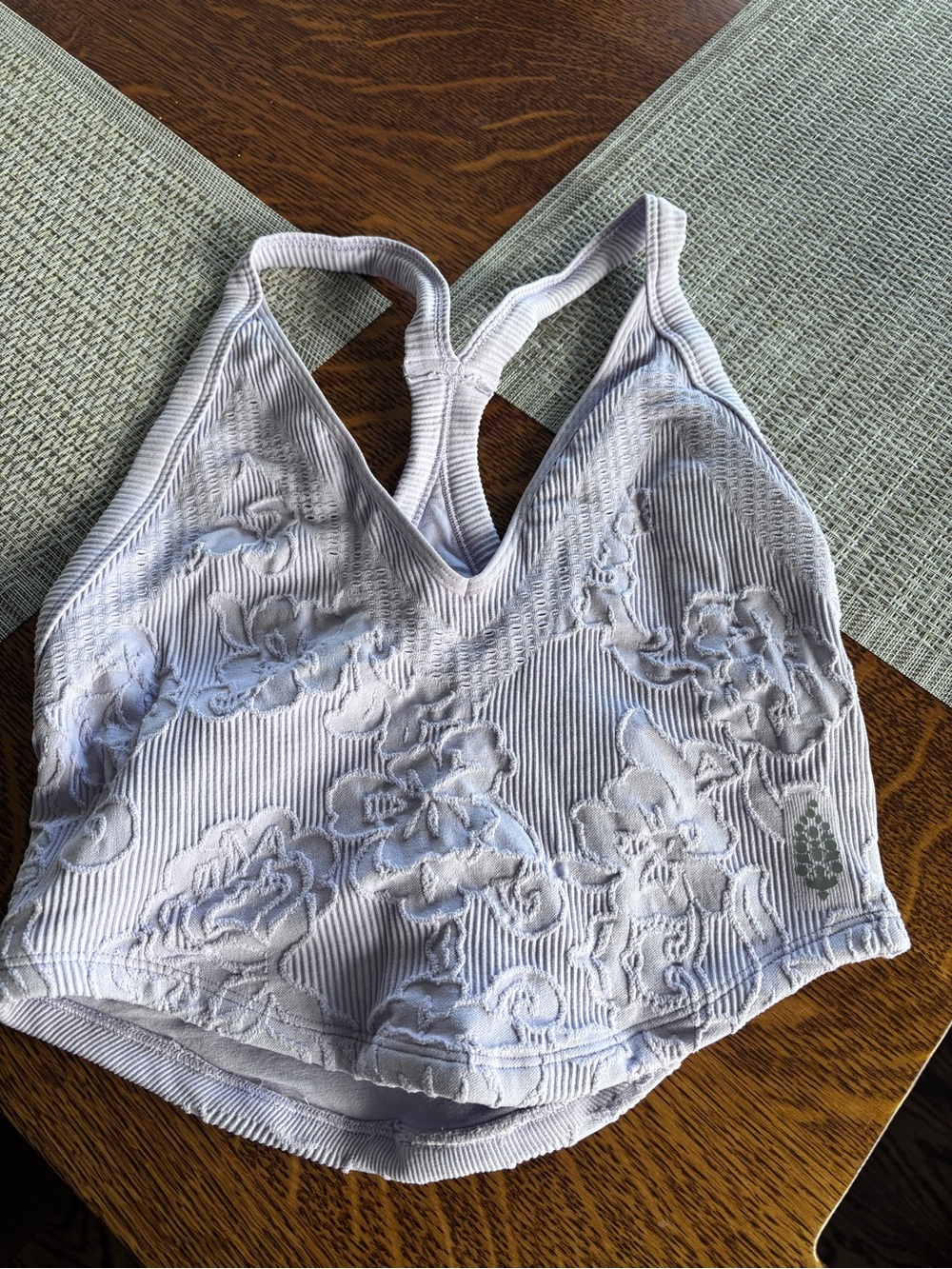 FP Movement by Free People Lavender Lace Ribbed Bralette